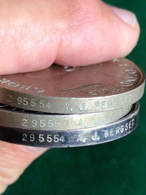 WW2 MEDAL GROUP OF 6  AWARDED TO 295554 A.J. BERGSET