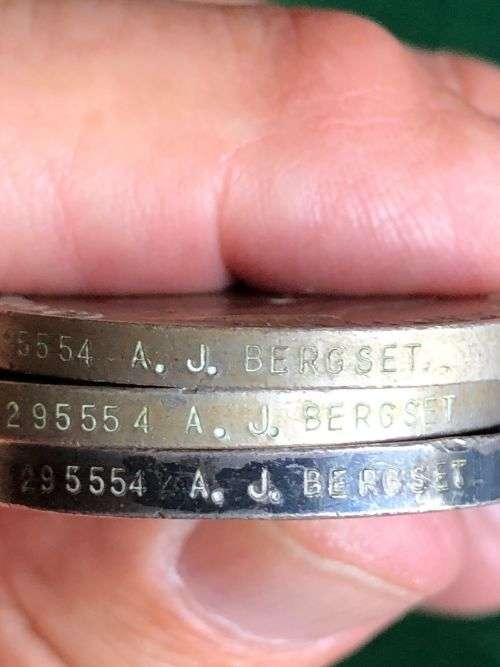 WW2 MEDAL GROUP OF 6  AWARDED TO 295554 A.J. BERGSET