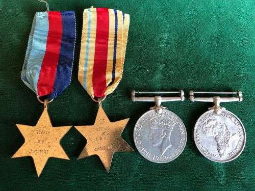 WW2 MEDAL GROUP OF 4 AWARDED TO 279325 R.C. CUTHBERT