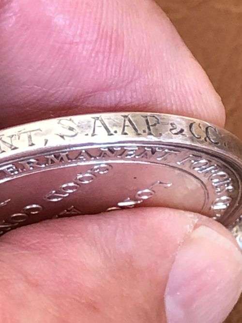 FULL SIZE (SILVER) PERMANENT FORCES OF THE EMPIRE BEYOND THE SEAS LONG SERVICE AND GOOD CONDUCT MEDA