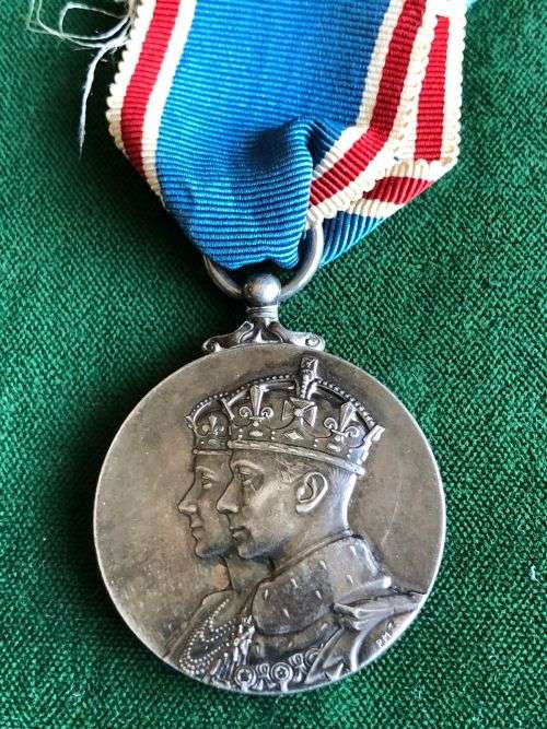 FULL SIZE,SILVER CORONATION MEDAL 1937