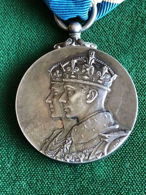FULL SIZE,SILVER CORONATION MEDAL 1937