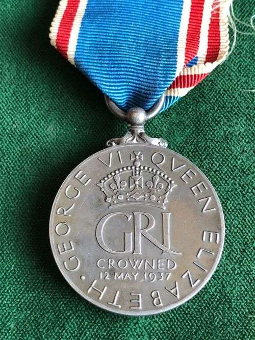 FULL SIZE,SILVER CORONATION MEDAL 1937
