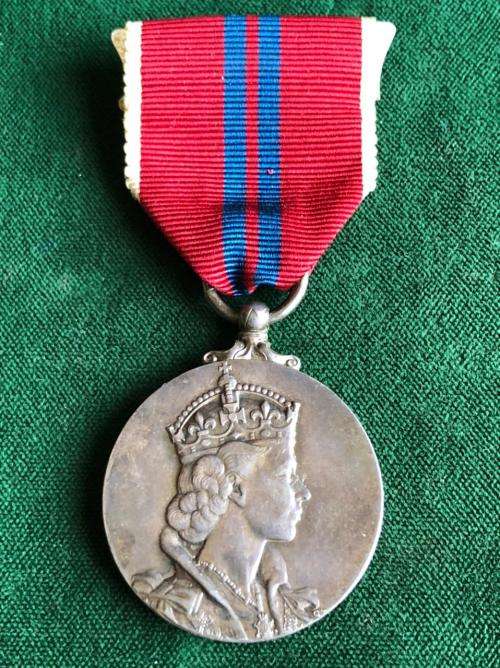 FULL SIZE SILVER 1953 CORONATION MEDAL