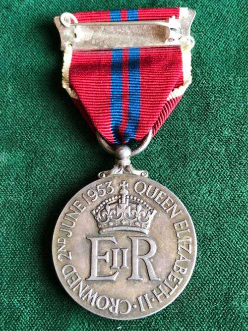 FULL SIZE SILVER 1953 CORONATION MEDAL