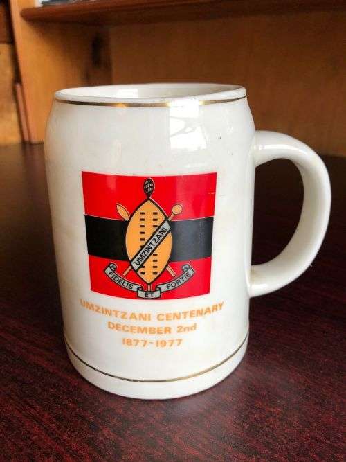 PRINCE ALFREDS GUARD MUG-CENTENARY 2ND DEC. 1877-1977- HEIGHT 13 CM