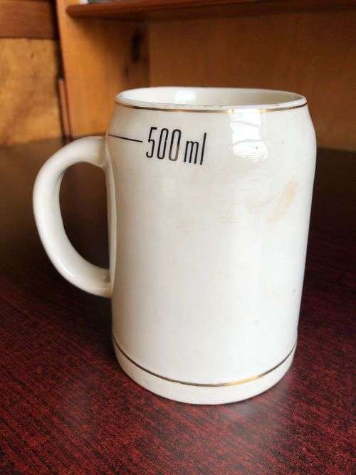 PRINCE ALFREDS GUARD MUG-CENTENARY 2ND DEC. 1877-1977- HEIGHT 13 CM