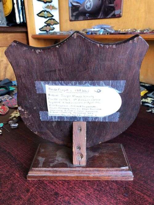 WW1 DEATH PLAUE 1918 WITH INFO ON THE BACK-JOSEPH MARACH HARVEY BATTEN