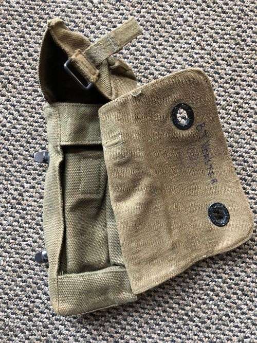 RHODESIA PATTERN 64 AMMO OR RADIO POUCH-MAKERS LABELLED AND DATED