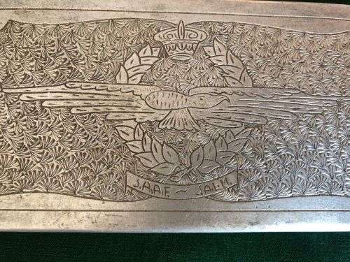 SAAF POW CIGARETTE HOLDER MADE FROM AIROPLANE ALUMINIUM-MEASURES 15X7,5 CM-THE CLOSING CLIP IN GOOD