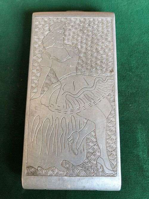 SAAF POW CIGARETTE HOLDER MADE FROM AIROPLANE ALUMINIUM-MEASURES 15X7,5 CM-THE CLOSING CLIP IN GOOD