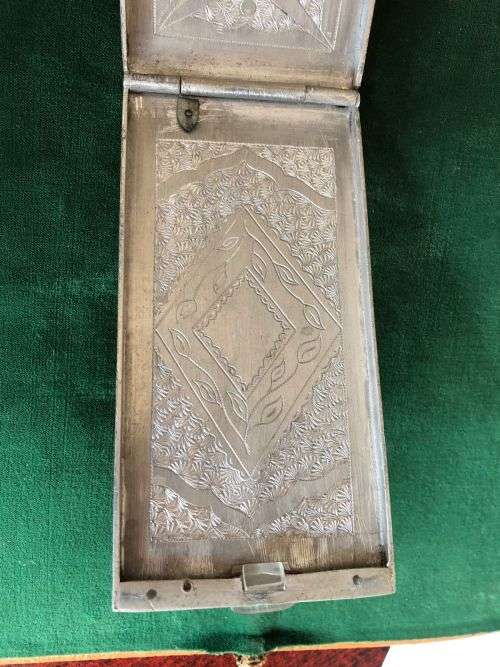 SAAF POW CIGARETTE HOLDER MADE FROM AIROPLANE ALUMINIUM-MEASURES 15X7,5 CM-THE CLOSING CLIP IN GOOD