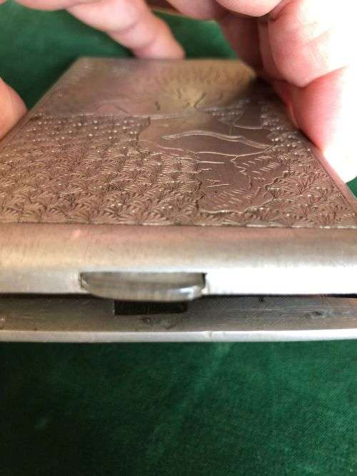 SAAF POW CIGARETTE HOLDER MADE FROM AIROPLANE ALUMINIUM-MEASURES 15X7,5 CM-THE CLOSING CLIP IN GOOD