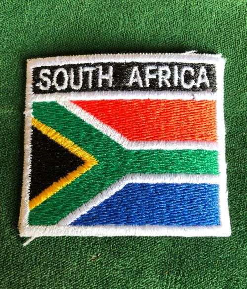 South African Flag Embroidered Patch - 53mm x 47mm