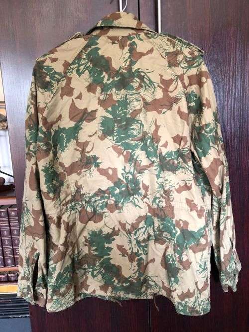 POLICE TASK FORCE CAMO JACKET SIZE MEDIU TO LARGE- MEASURES 60CM ARMPIT TO ARMPIT-2ND PATTERN CAMO-V