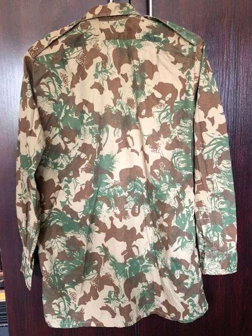 POLICE TASK FORCE-2ND PATTERN CAMO LONG SLEEVE SHIRT -SIZE MEDIUM TO LARGE-MEASURES 60 CM ARMPIT TO