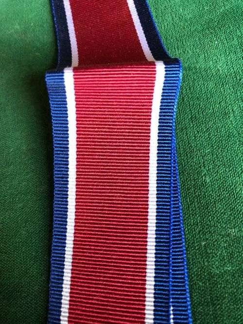 FULL SIZE JOHN CHARD MEDAL RIBBON- SOLD IN LENGTH OF 15 CM