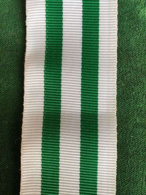 FULL SIZE GOOD SERVICE MEDAL RIBBON-SILVER- 20 YEARS-SOLD IN LENGTH OF 15 CM
