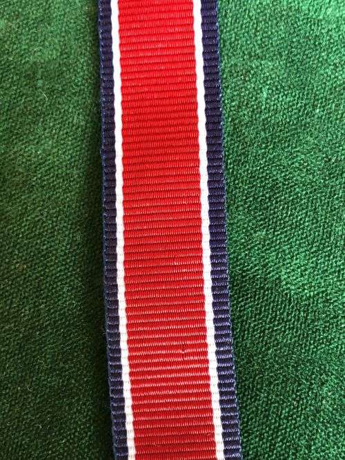 MINIATURE JOHN CHARD MEDAL RIBBON -SOLD IN LENGTH OF 15 CM