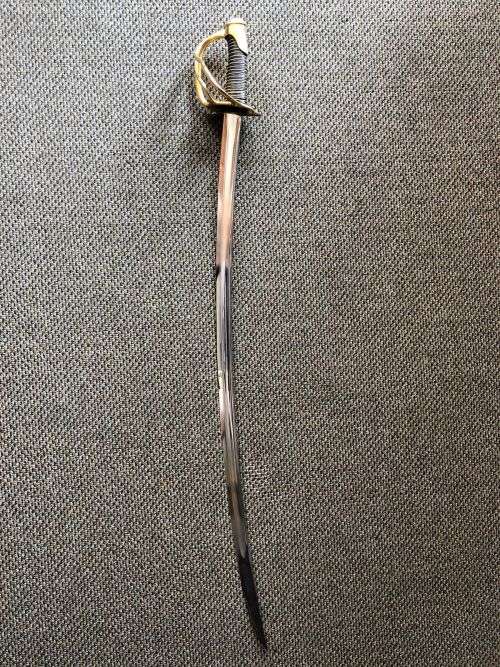 VICTORIAN PERIOD-FRENCH CAVALRY SWORD IN ALMOST MINT CONDITION-UNFORTUNATELY WITHOUT A SCABBARD-TOTA