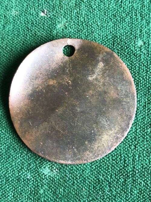 RHODESIA-BRITISH SOUTH AFRICA HUT TAX TOKEN 1909-10-MATERIAL BRASS- SIZE 22,2MM-UNIFACE