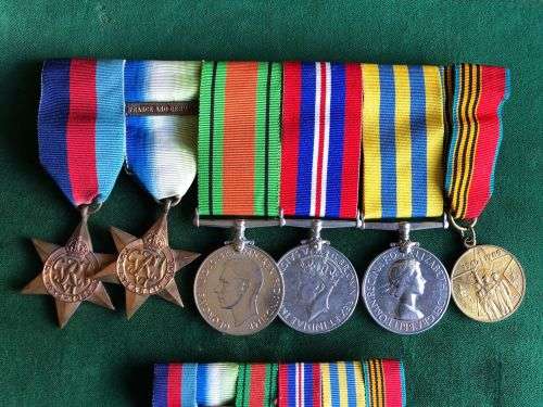 FULL SIZE WITH MINIATURES WW2 WITH KOREA MEDAL GROUP(1951) THE KOREA MEDAL NAMED TO BUCK S.P. PMX 80