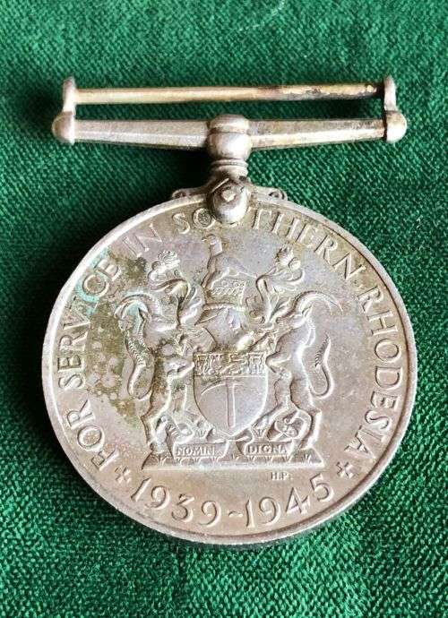 FULL SIZE SOUTHERN RHODESIA WAR SERVICE MEDAL-UNNAMED AS ISSUED -ONLY 1700 EVER AWARDED-THIS VERY SC