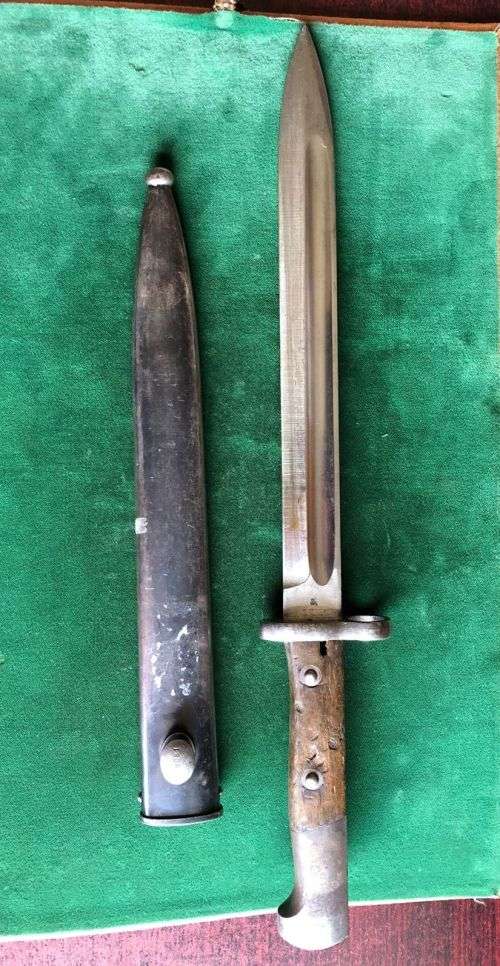 M1895 BAYONET FOR CHILEAN ARMY FOR THE 7MM 1895 MAUSERS MADE BETWEEN 1895 AND 1901