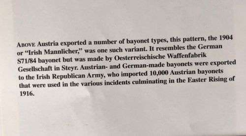 M1895 BAYONET FOR CHILEAN ARMY FOR THE 7MM 1895 MAUSERS MADE BETWEEN 1895 AND 1901