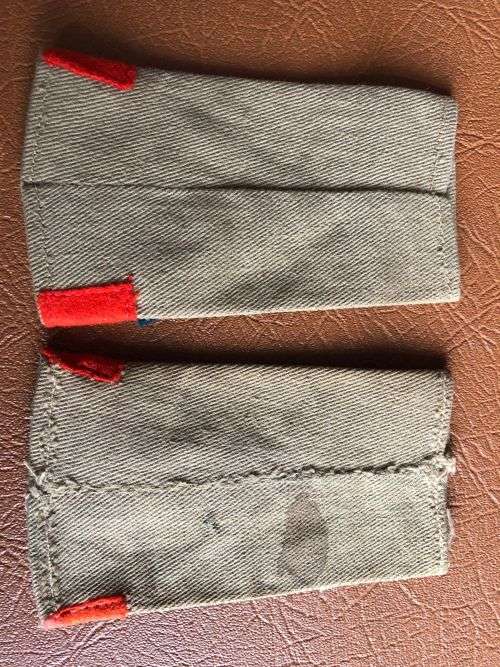 SA ARMOURED DIVISION SLIP ON RANK PAIR-WORN 1943-1946