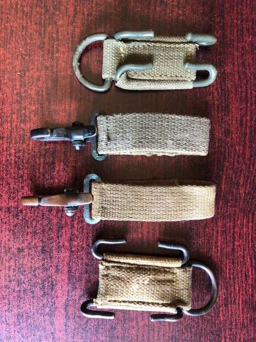 RHODESIA WEBBING CLIPS- 4 SOLD TOGETHER STAMPED AND DATED