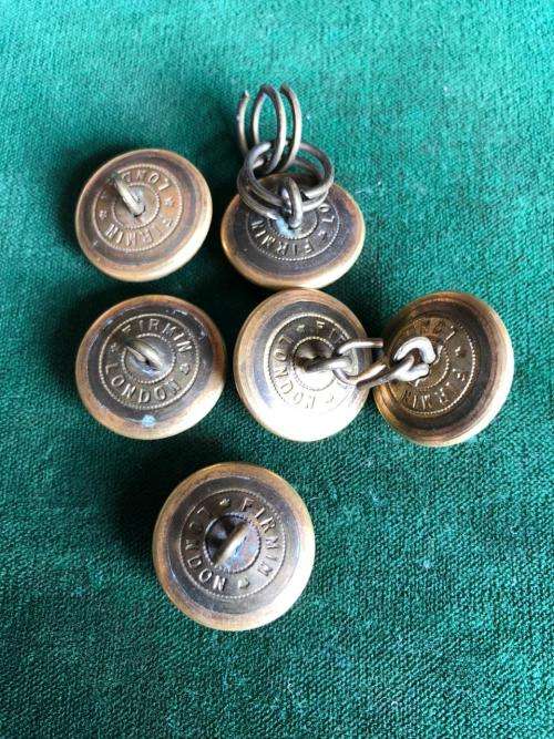 R.N.V.R.-SA NAVAL TUNIC BUTTONS- 6 SOLD TOGETHER-DIAMETER 19MM