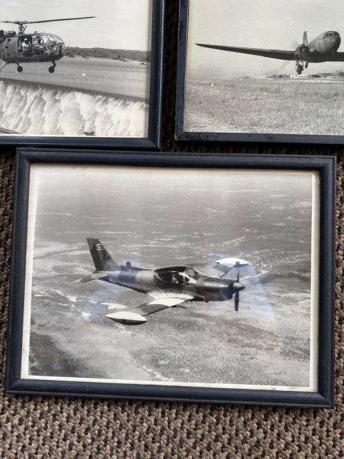 5X FRAMED PICTURES FROM THE RHODESIAN AIR FORCE-ORIGINAL WAR PERIOD ITEMS-MEASURES 18X24 CM
