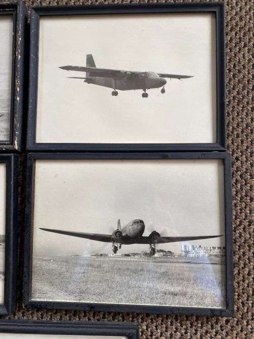 5X FRAMED PICTURES FROM THE RHODESIAN AIR FORCE-ORIGINAL WAR PERIOD ITEMS-MEASURES 18X24 CM
