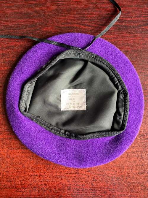 CHAPLAINS BERET-SIZE 57 DATED 1990-CONDITION NEW- UNUSED