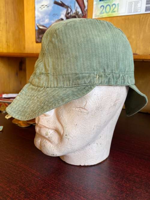 QUICO CAP-ORIGINAL PORTUGUESE ARMY ISSUE(NOT RECCE COPY) BATTLE USED-ORIGINAL PERIOD ITEM-INSIDE RIN