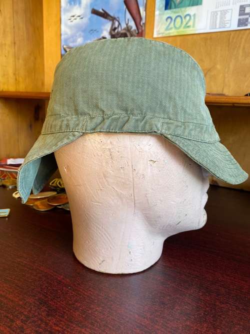 QUICO CAP-ORIGINAL PORTUGUESE ARMY ISSUE(NOT RECCE COPY) BATTLE USED-ORIGINAL PERIOD ITEM-INSIDE RIN