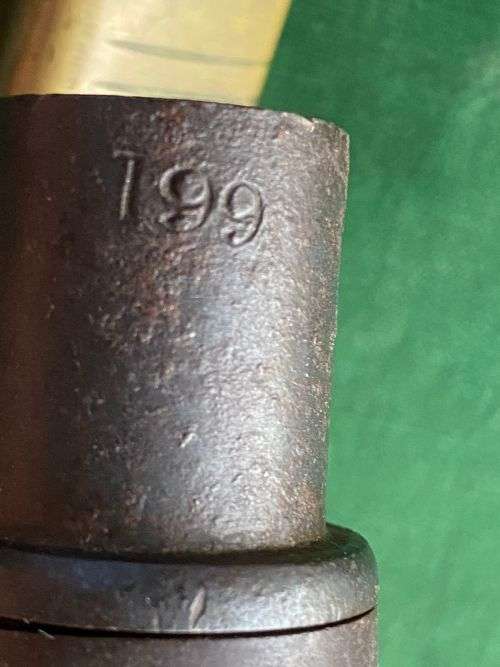 BRITISH 1853/72 SOCKET BAYONET-A STANDARD 1853 BUSHED TO FIT THE MARTINI HENRY RIFLE-IT COMES WITH T