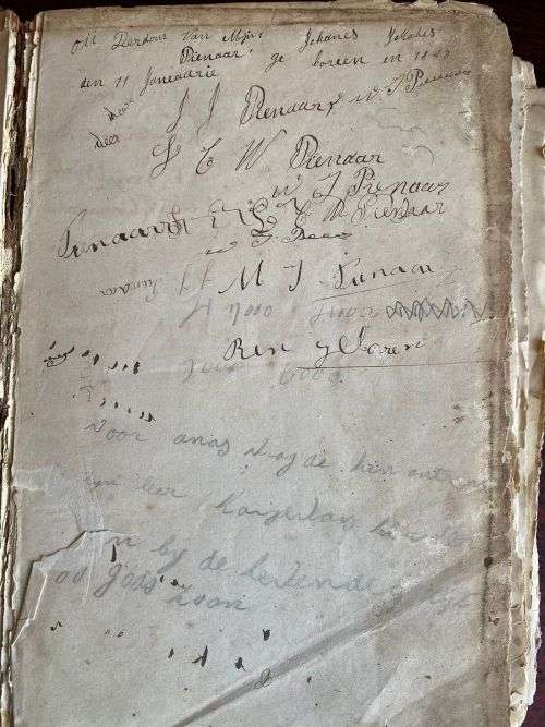 BOER WAR PERIOD BIBLE DATED 1881-BELONGED TO J.A.PIENAAR FROM THE FARM KENDERFONTYN SMITHFIELD-PLEAS