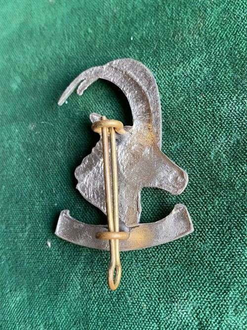 1 RHODESIA ARMOURED CAR REGIMENT CAP BADGE-WORN 1970`S-1980- 2 LUGS