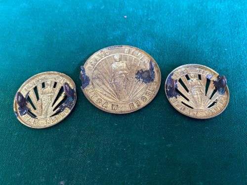 CIVIC GUARD CAP AND COLLARS-WORN WW2-LUGS INTACT