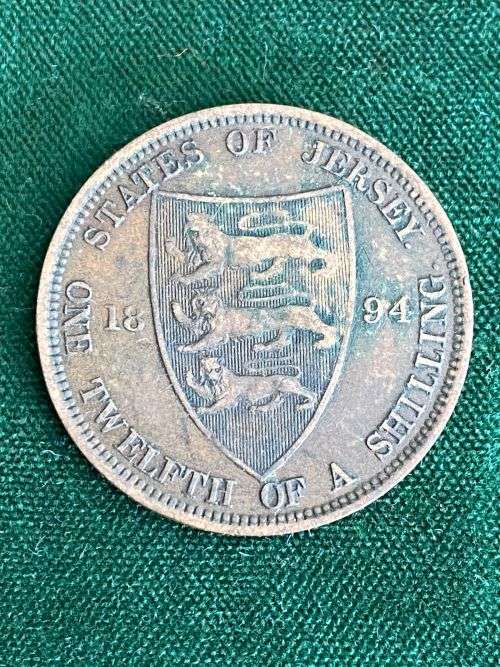 BRONZE 1894 JERSEY 1/12 SHILLING