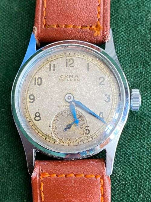 VINTAGE SWISS MADE CYMA DE LUXE WATCH-WORKING CONDITION-DIAMETER 25 MM