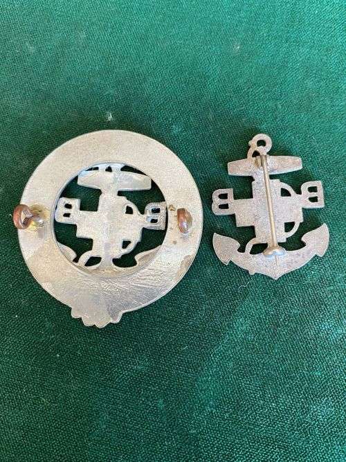 2X BLYS BRIGADE BADGES-SOLD TOGETHER-LUGS INTACT