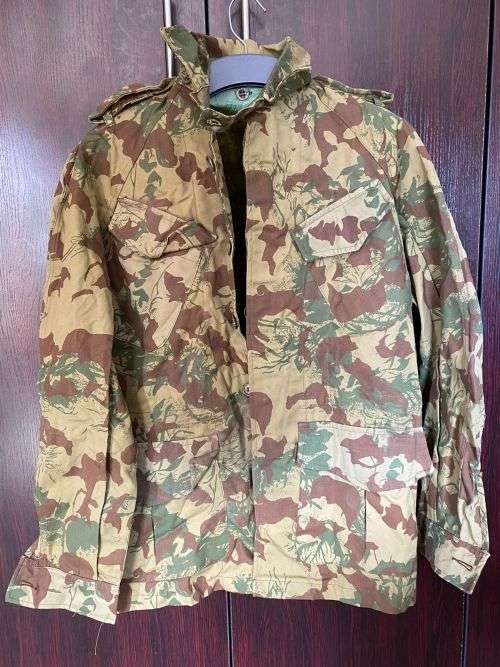 POLICE TASK FORCE 2ND PATTERN CAMO BUSH JACKET WITH REMOVABLE WOOL LINER-PROTEA CLOTHING 1989-NEVER