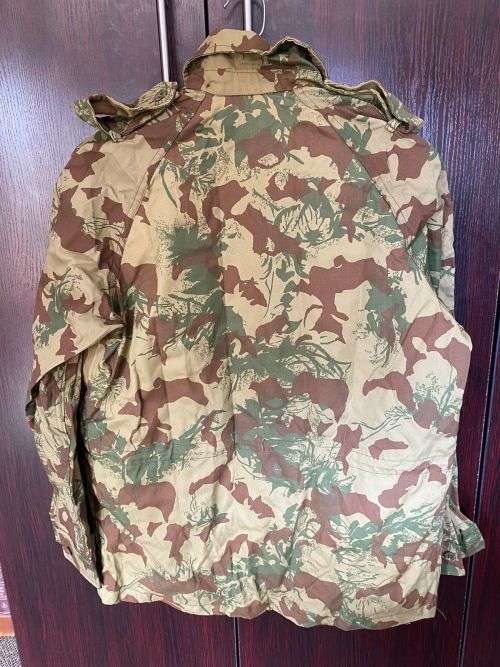 POLICE TASK FORCE 2ND PATTERN CAMO BUSH JACKET WITH REMOVABLE WOOL LINER-PROTEA CLOTHING 1989-NEVER