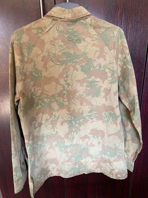 POLICE TASK FORCE 2ND PATTERN CAMO JACKET SIZE MEDIUM-MEASURES 57 CM ARMPIT TO ARMPIT-ZIPPER AND PRE