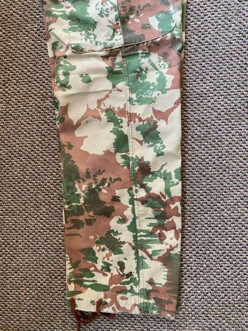 POLICE TASK FORCE 1ST PATTERN CAMO TROUSERS-MADE IN 1976-SIZE 32 PIPE LENGTH IS 76 CM-VERY GOOD CON