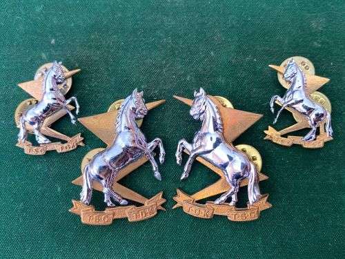 TECHNNICAL SERVICES CORPS BI-METAL COLLARS AND MESS DRESS COLLARS-WORN SINCE 1960-PINS INTACT