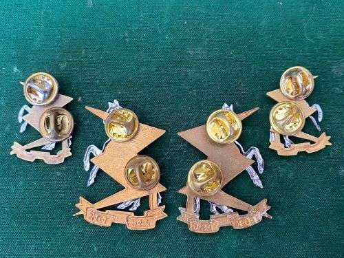 TECHNNICAL SERVICES CORPS BI-METAL COLLARS AND MESS DRESS COLLARS-WORN SINCE 1960-PINS INTACT